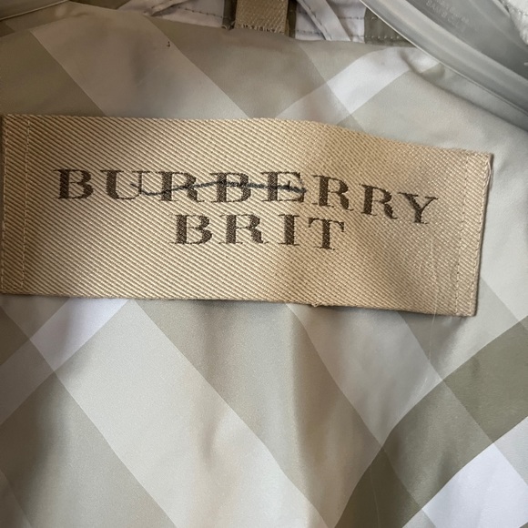 BURBERRY TRENCH PACKABLE COAT SIZE 6 WOMEN- check pattern grey white tan - Picture 3 of 15